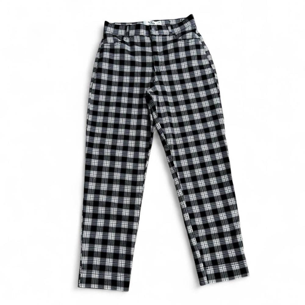 Hollister black + white plaid skinny pants Size S